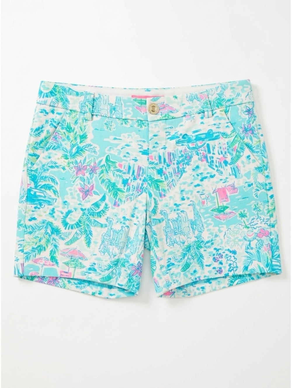Lilly Pulitzer Women's Size 2 Jayne Knit Shorts What A Lovely Place Print